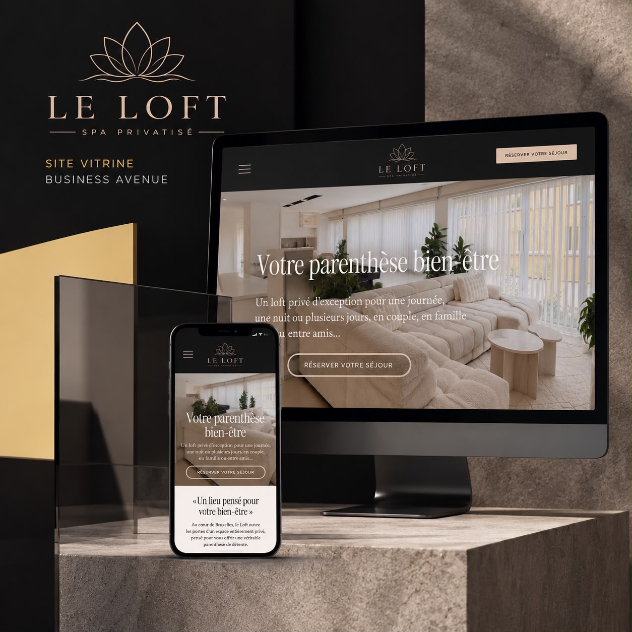 Le Loft — Site vitrine réalisé par Business Avenue