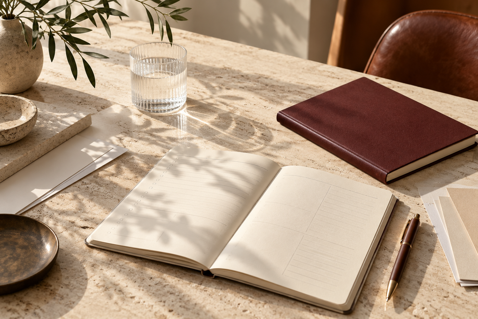 Carnets et documents pour organiser un projet